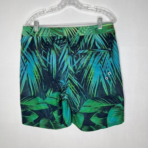 American Eagle Outfitters Blue Green Tropical Swim Board Shorts Size M Men's - Picture 7 of 10
